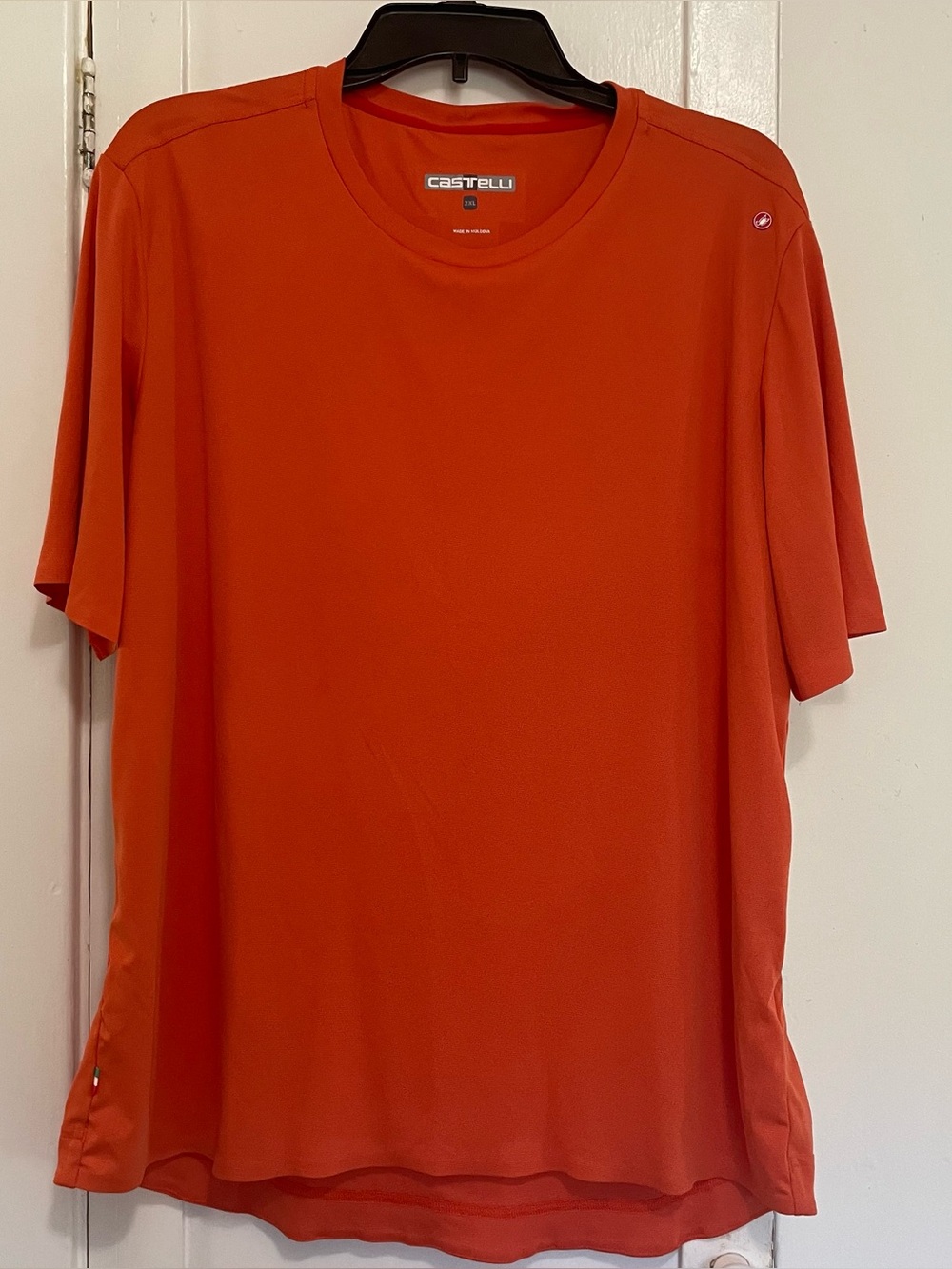 Castello cycling Men's Performance Crew Neck Shirt - Orange xxl